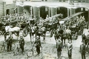 Historisches Foto der Feuerwehr Magdeburg